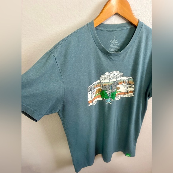 WILD TRIBUTE - 4 The Parks - Forest Green Graphic T-shirt - Picture 4 of 5